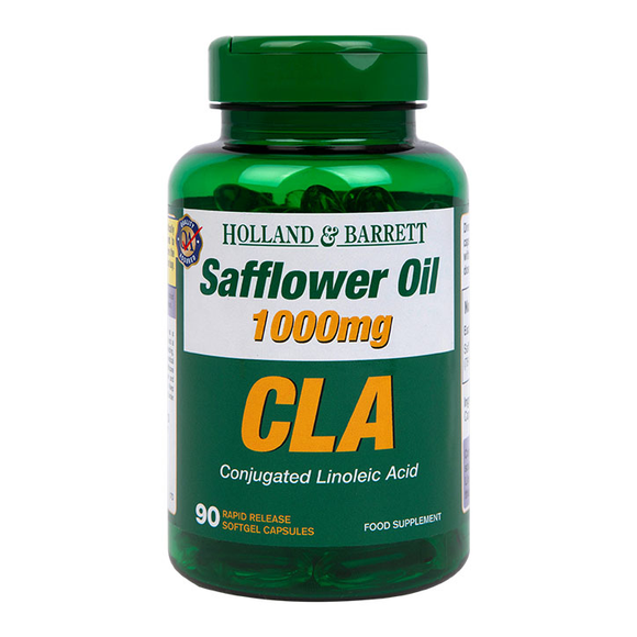 Holland & Barrett Safflower Oil 1000mg CLA 90 Capsules Holland & Barrett