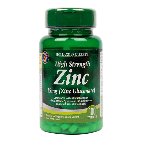 High Strength Zinc Tablets 15mg Vegan Holland & Barrett