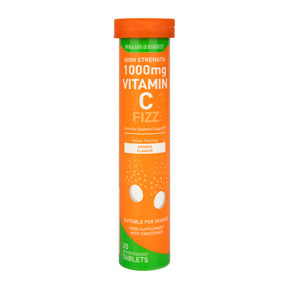 Holland & Barrett Effervescent Vitamin C High Strength 20 Tablets
