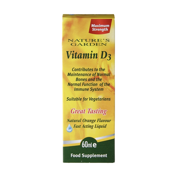Nature's Garden Fast Acting Liquid Vitamin D3 60ml Holland & Barrett