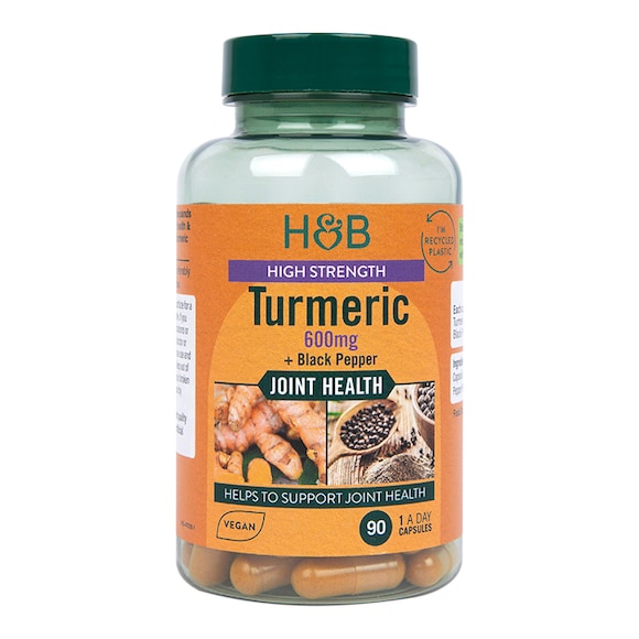 Holland & Barrett High Strength Turmeric 600mg 90 Capsules Holland