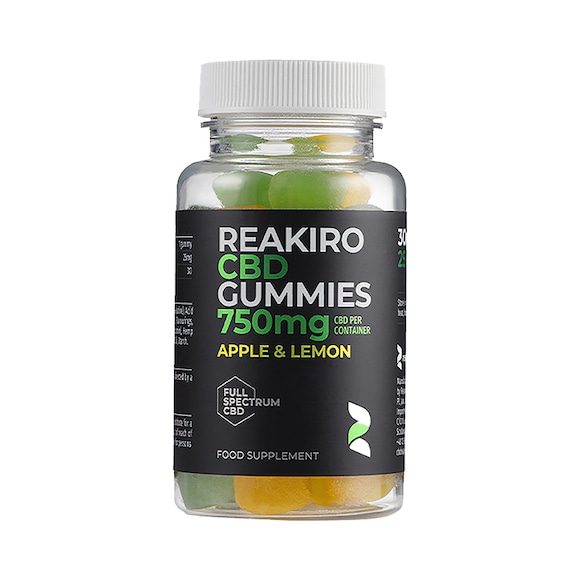 Reakiro CBD Gummies 750mg Apple & Lemon Flavour | Holland & Barrett