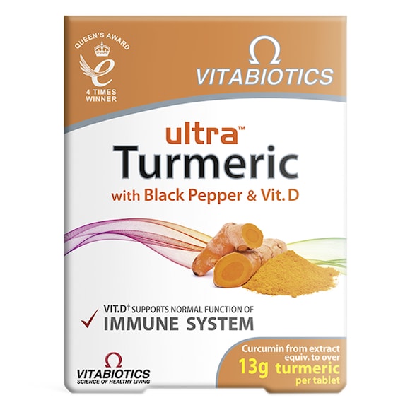 Vitabiotics Ultra Turmeric With Black Pepper And Vitamin D 60 Tablets Holland And Barrett