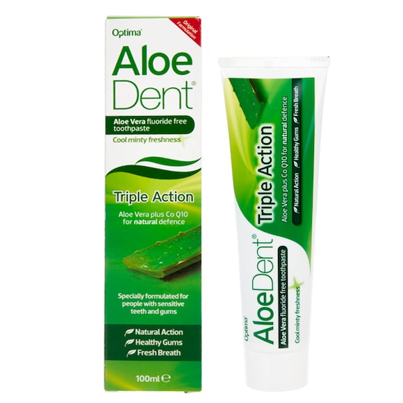 Aloe Dent Triple Action Aloe Vera Toothpaste With Co Q10 100ml Holland And Barrett 6711