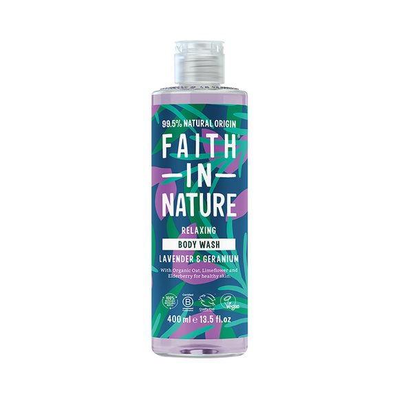Faith in Nature Lavender and Geranium Body Wash 400ml Holland & Barrett