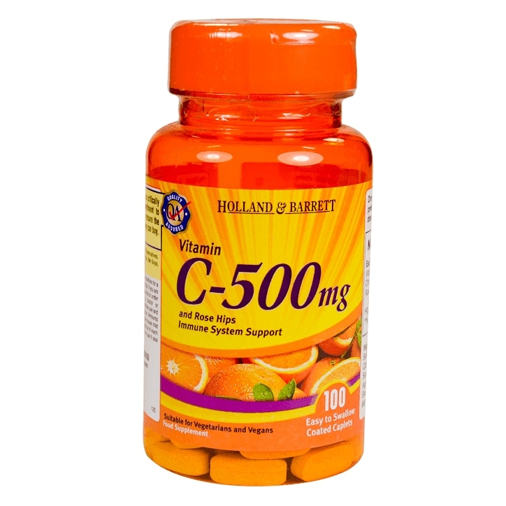 Holland & Barrett Vitamin C with Bioflavonoids 100 Caplets 500mg-1