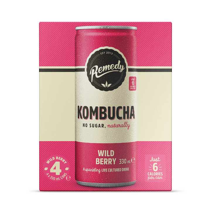 Remedy Wild Berry Kombucha 4x 330ml image 1