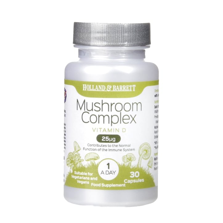 Holland & Barrett Mushroom Complex Vitamin D 25ug 30 Capsules-1