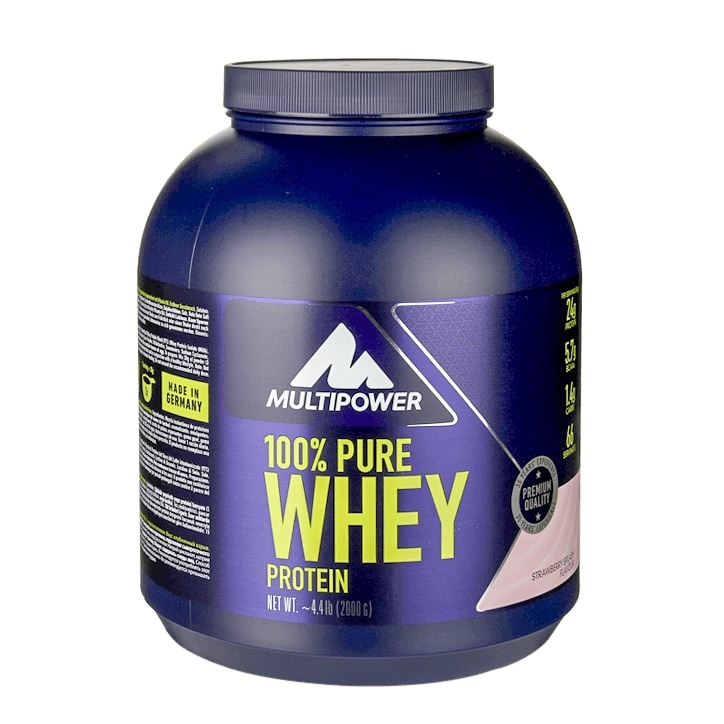 Multipower 100% Whey Protein Strawberry 2000g image 1
