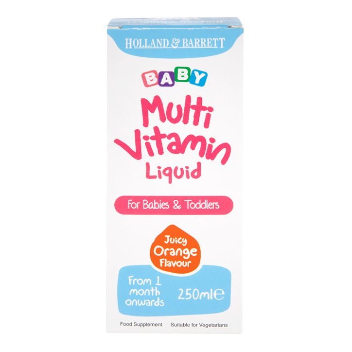 Holland & Barrett Baby Multivitamin Liquid Juicy Orange Orange