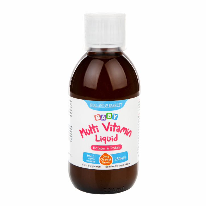 Holland & Barrett Baby Multivitamin Liquid Juicy Orange Orange