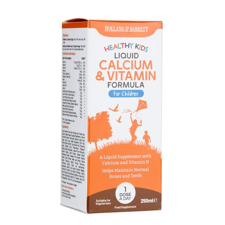 Holland & Barrett Healthy Kids Liquid Calcium and Vitamin Formula 250ml-1