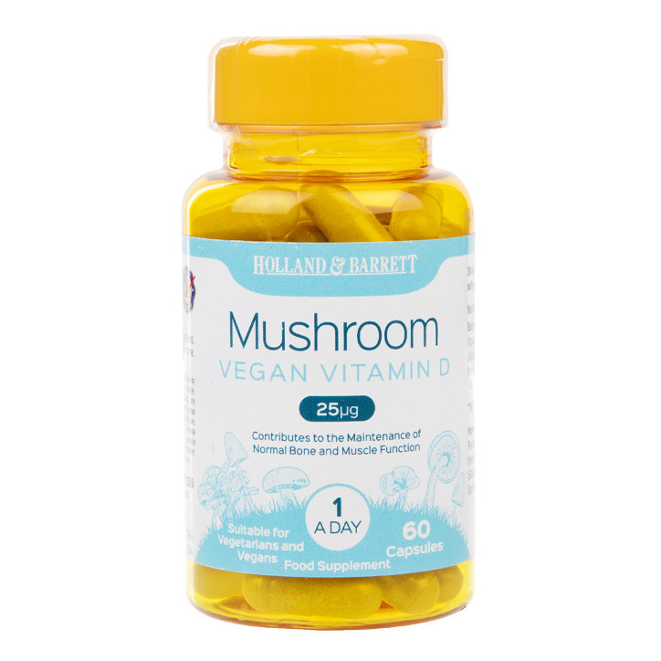 Holland & Barrett Mushroom Vegan Vitamin D 25ug Holland & Barrett