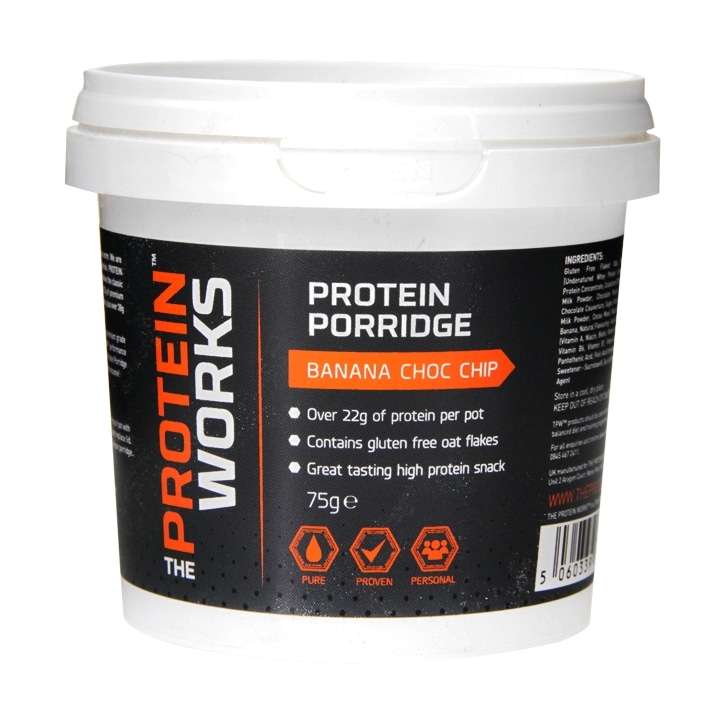 The Protein Works Protein Porridge Banana Choc Chip 75g image 1