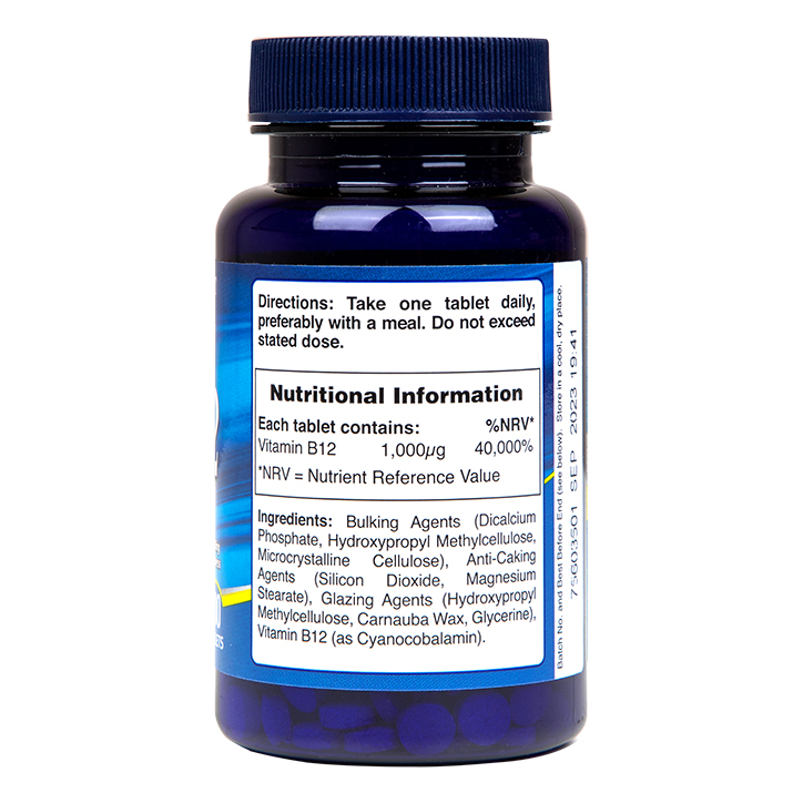 Holland & Barrett Timed Release Vitamin B12 1000ug 100 Tablets image 3