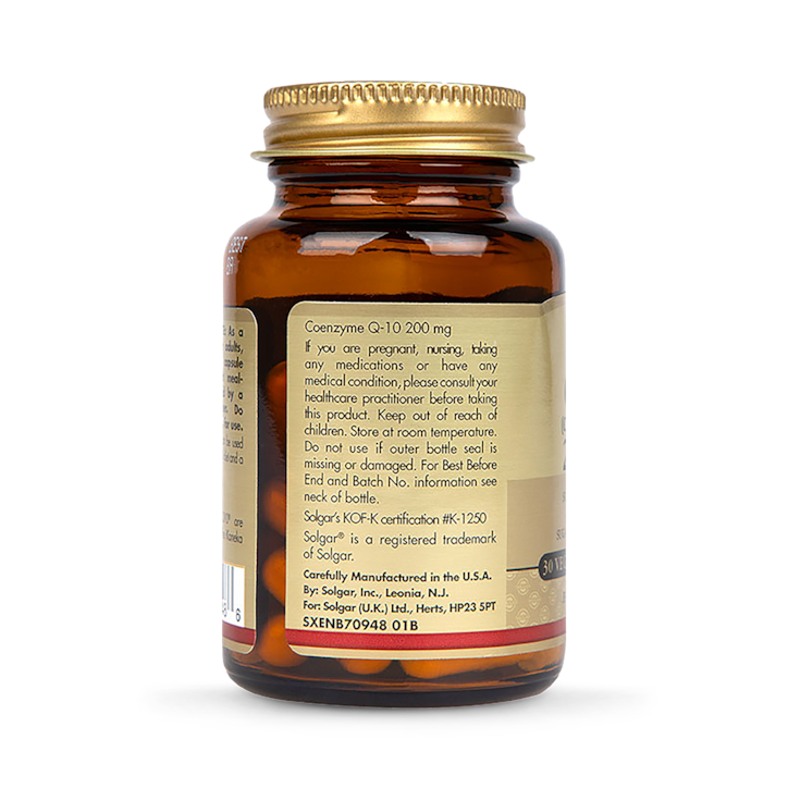 Solgar CoQ-10 200mg 30 Vegi Capsules image 2