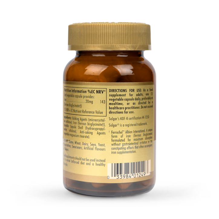 Solgar Gentle Iron 20mg 90 Vegi Capsules