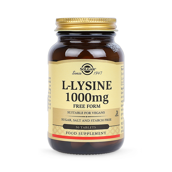 Solgar L-Lysine 1000mg Free Form 50 Tablets