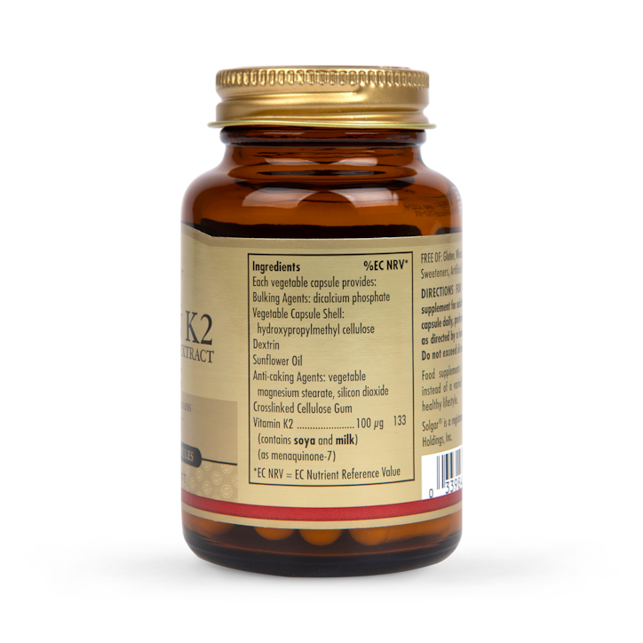 Solgar Vitamin K2 100µg 50 Vegi Capsules image 2