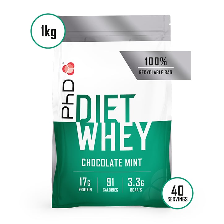 PhD Diet Whey Powder Chocolate Mint 1000g image 2