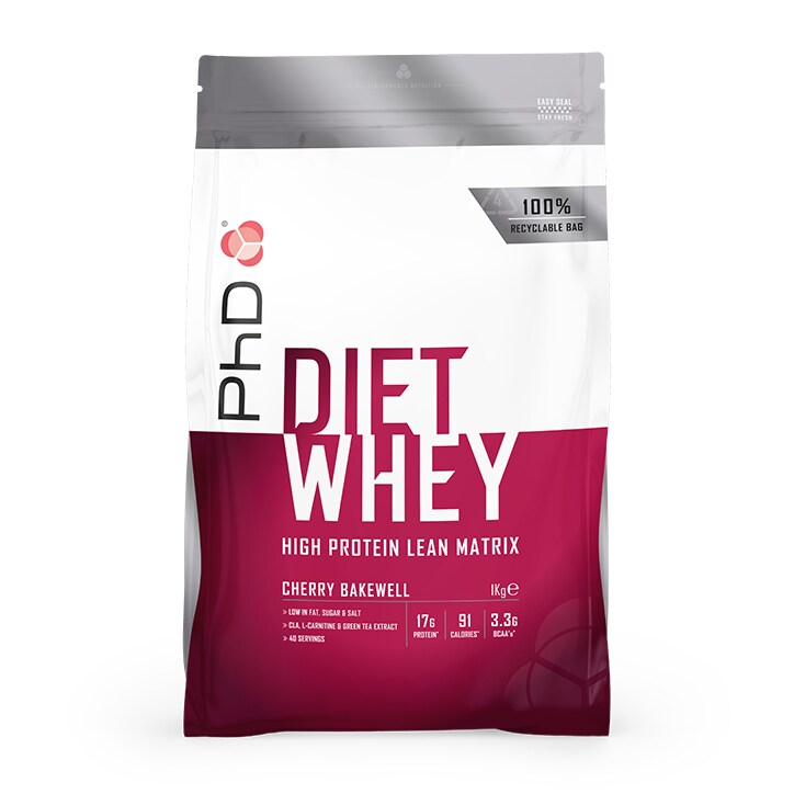 PhD Nutrition Diet Whey Protein Powder Cherry Bakewell 1000g image 1