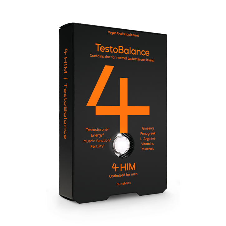 4Him Testobalance Testosterone Supplements For Men 60 Vegan Tablets image 1