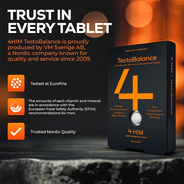 4Him Testobalance Testosterone Supplements For Men 60 Vegan Tablets image 6