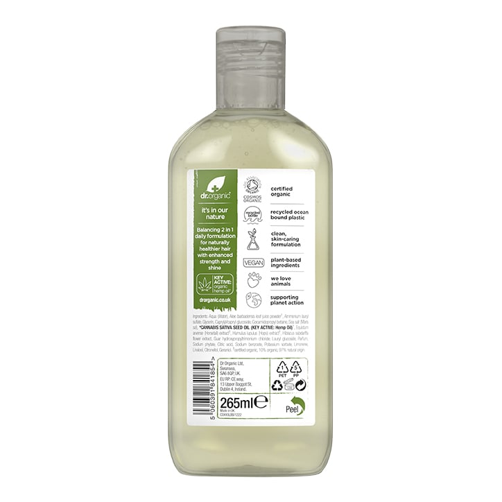 Dr Organic Hemp 2 in 1 Shampoo 265ml-2