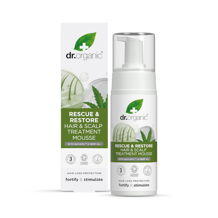 Dr Organic Rescue & Restore Hair & Scalp Treatment Mousse 150ml image 1