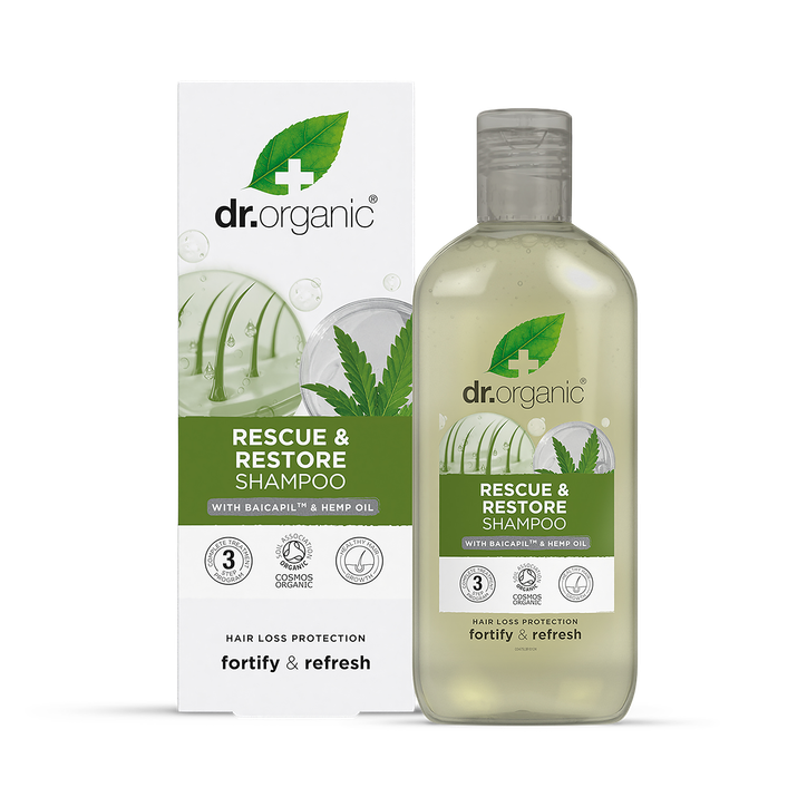 Dr Organic Hemp Oil Rescue & Restore Shampoo 265Ml