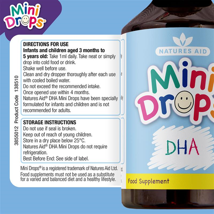 Nature's Aid DHA Drops Lemon 50ml image 2
