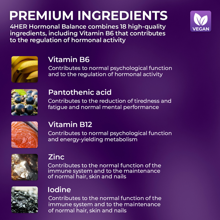 4Her Hormonal Balance For Women 60 Vegan Tablets image 6