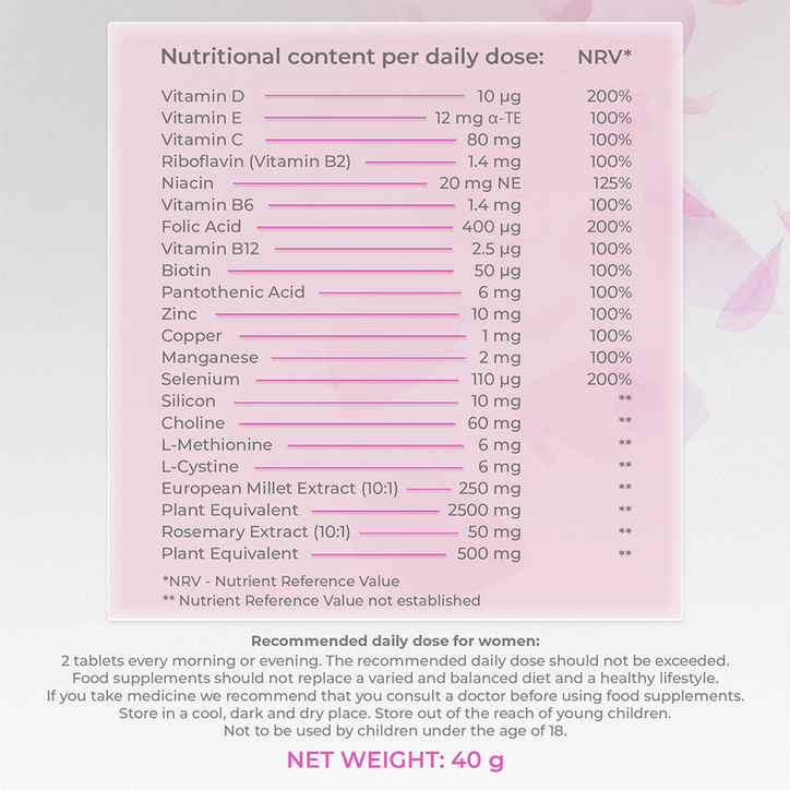 4Her Hair Supplements For Women 60 Vegan Tablets image 3
