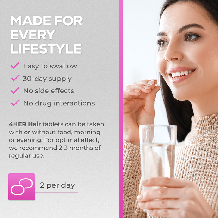 4Her Hair Supplements For Women 60 Vegan Tablets image 7