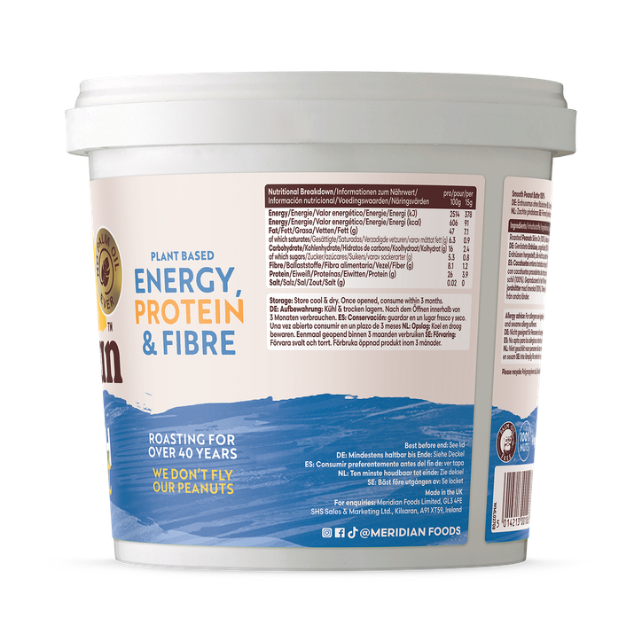 Meridian Natural Smooth Peanut Butter 1kg image 2