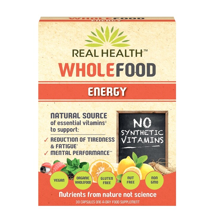 Real Health Wholefood Energy 30 Capsules image 2