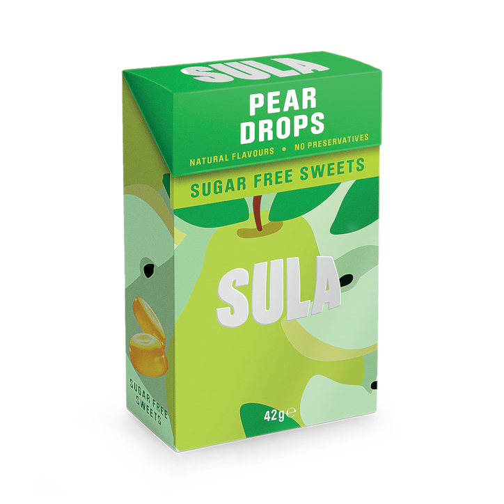 Sula Pear Drops Sugar Free Sweets 42g image 1