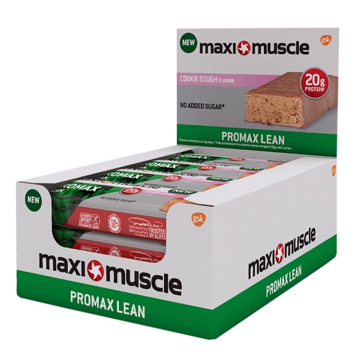 MaxiMuscle Promax Lean Bar Cookie Dough 12 x 60g image 1