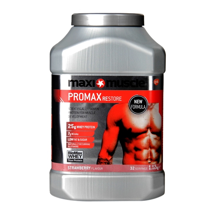 MaxiMuscle Promax Powder Strawberry 1.12kg