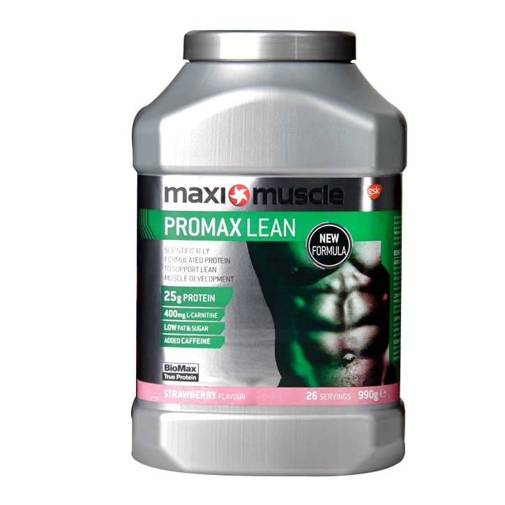 MaxiMuscle Promax Lean Powder Strawberry 990g image 1