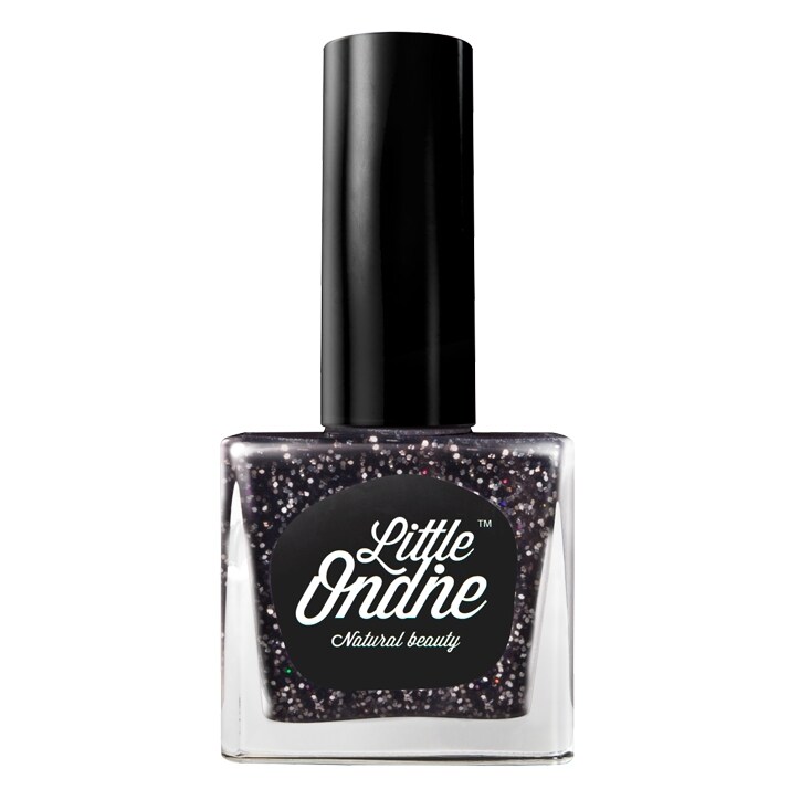 Little Ondine Nail Polish Locomotion Black Tint Silver Glitter 10.5ml-1