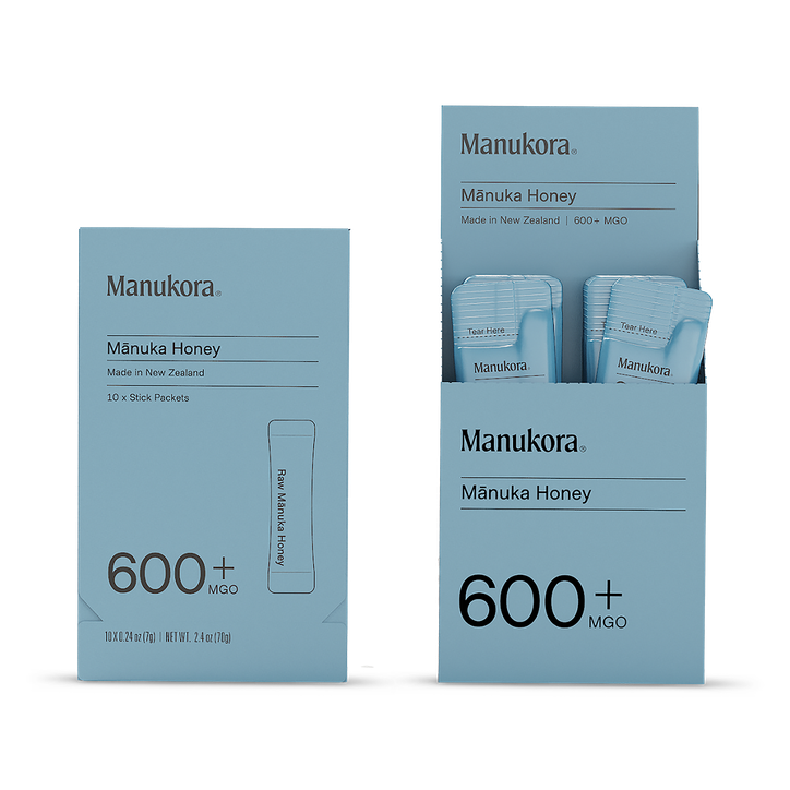Manukora Manuka Honey Sticks 600+ MGO 10x Sachets image 1