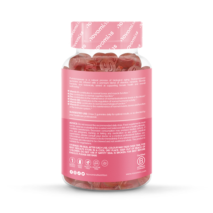 Novomins Perimenopause Strawberry-Flavoured 60 Gummies image 2