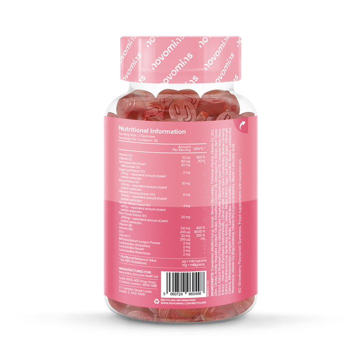 Novomins Perimenopause Strawberry-Flavoured 60 Gummies image 3
