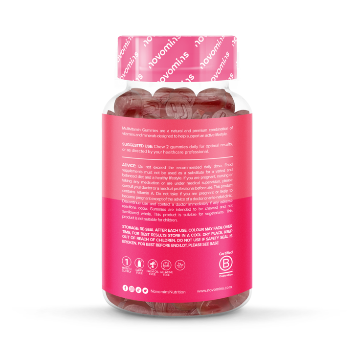 Novomins Multivitamin Peach Flavour 60 Gummies 30 Days Supply image 2