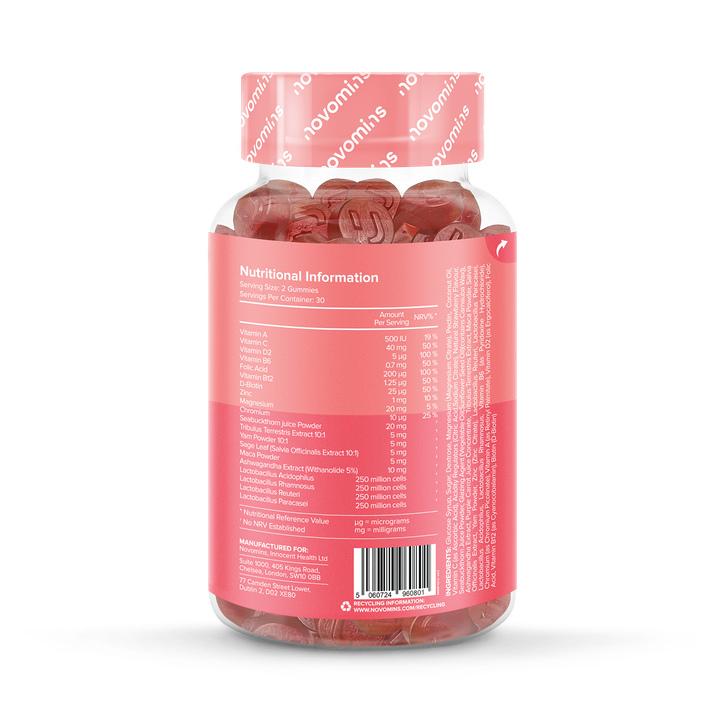 Novomins Menopause Strawberry Flavoured 60 Gummies image 3