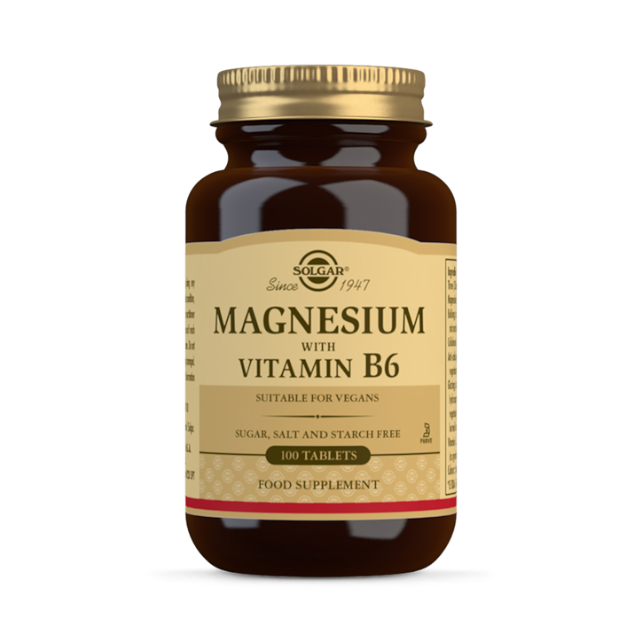 Solgar Magnesium With Vitamin B6 100 Tablets image 1