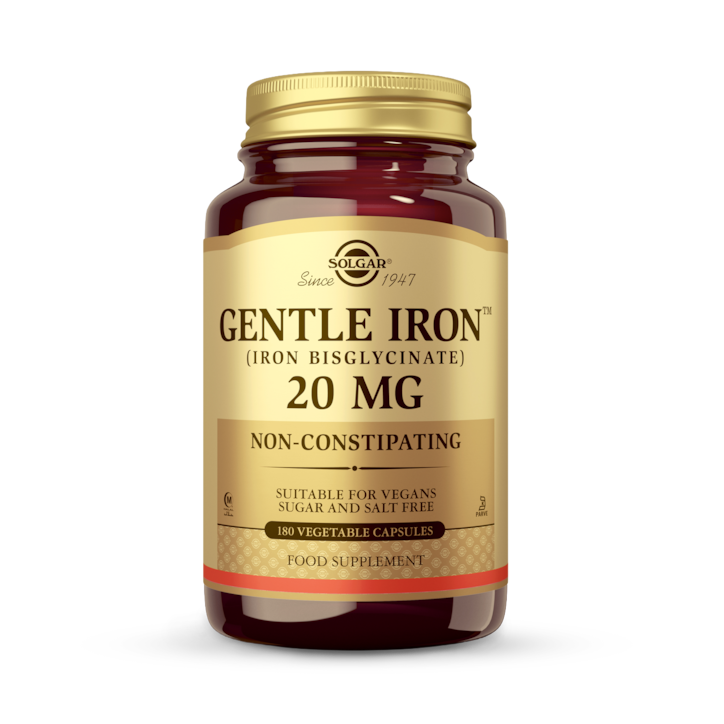Solgar Gentle Iron (Iron Bisglycinate) 20mg Vegetable 180 Capsules image 1