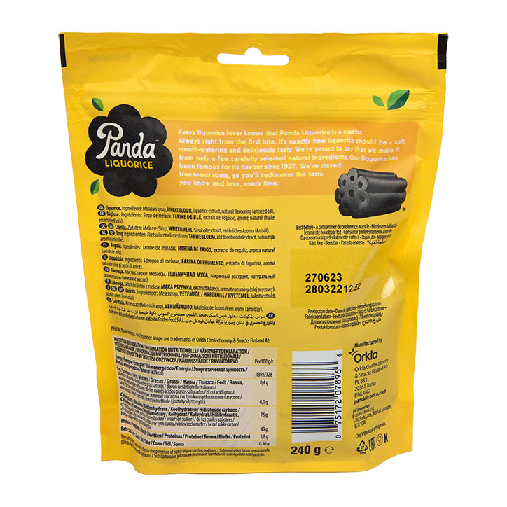 Panda All Natural Soft Liquorice 240g Bag image 2