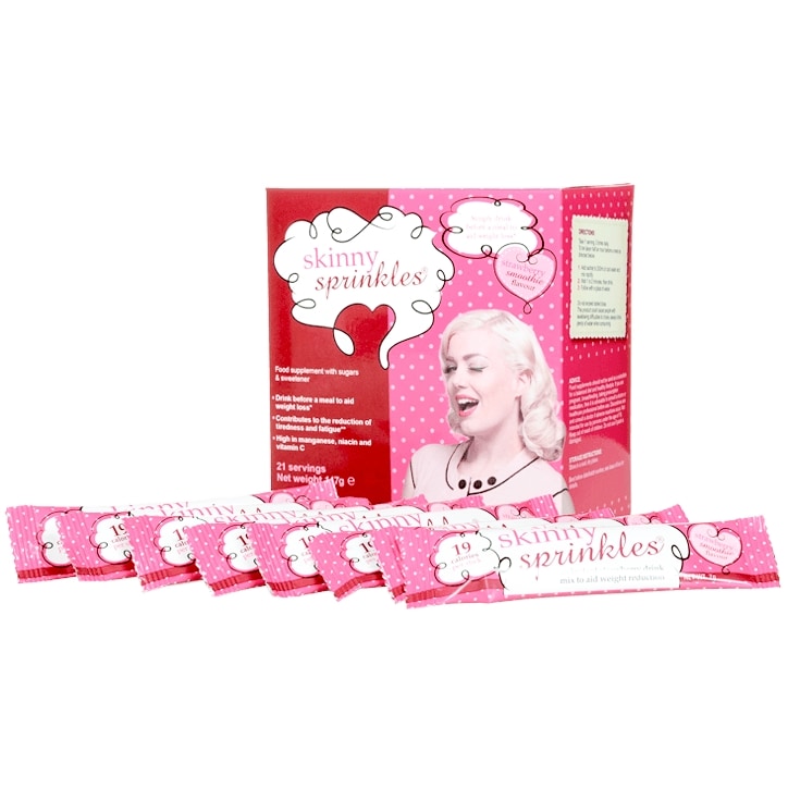 Skinny Sprinkles Strawberry Smoothie Drink 21 Sachets image 1